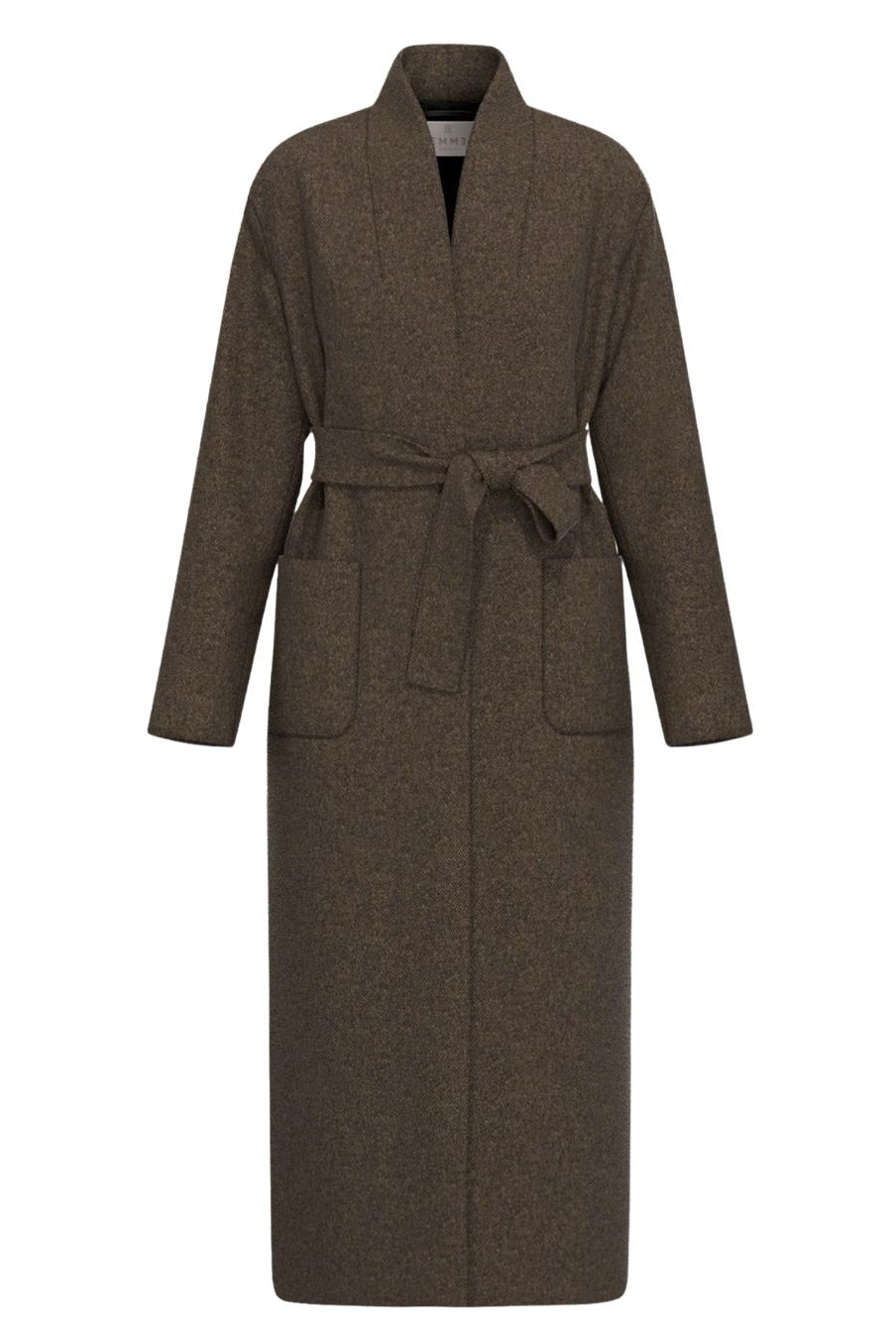 Cappotto in jersey soft Castagna 2625906012200 001 EMME MARELLA