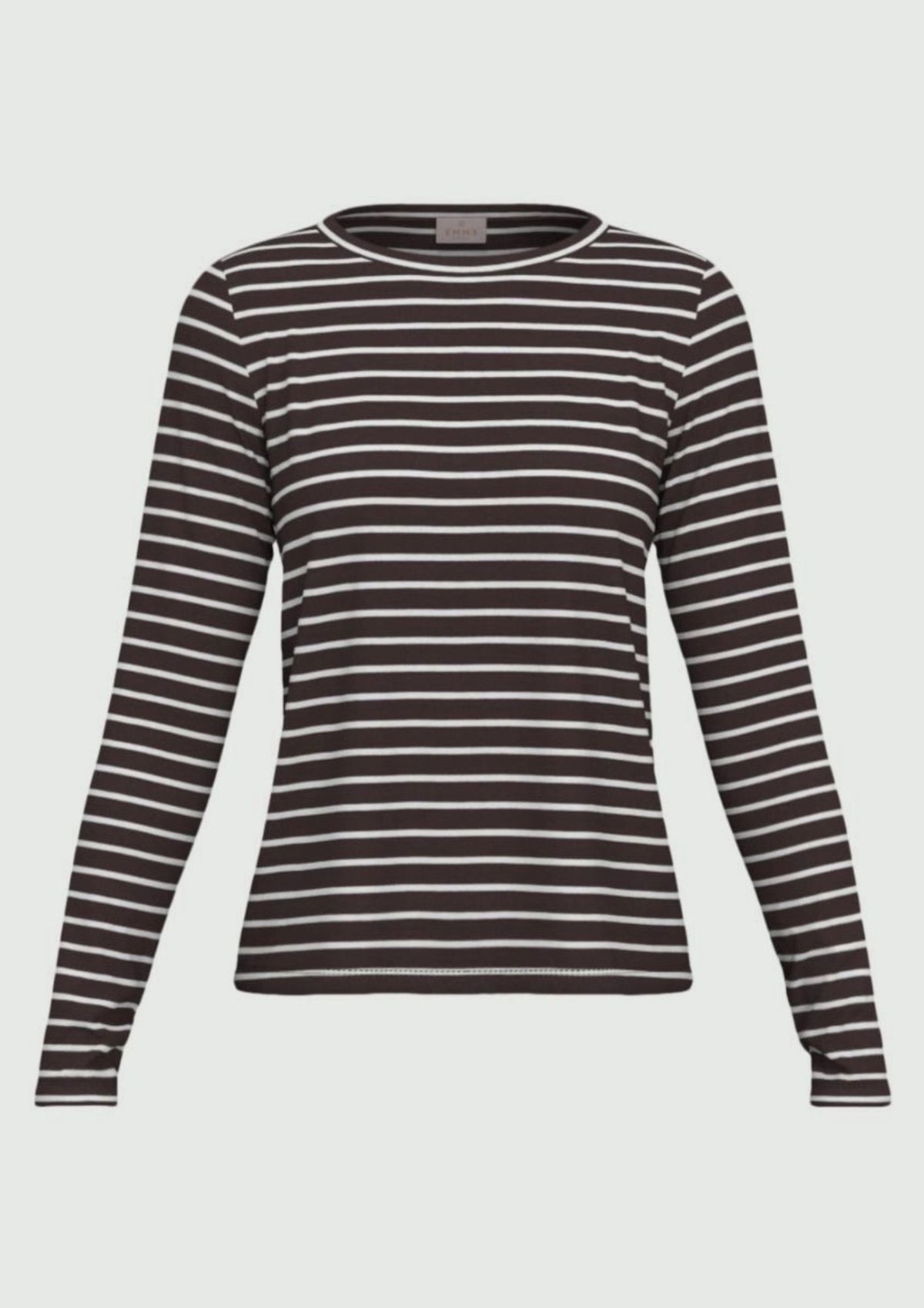 T-shirt in viscosa stretch Emmora Marrone Rigato 2625976021200 002 EMME MARELLA