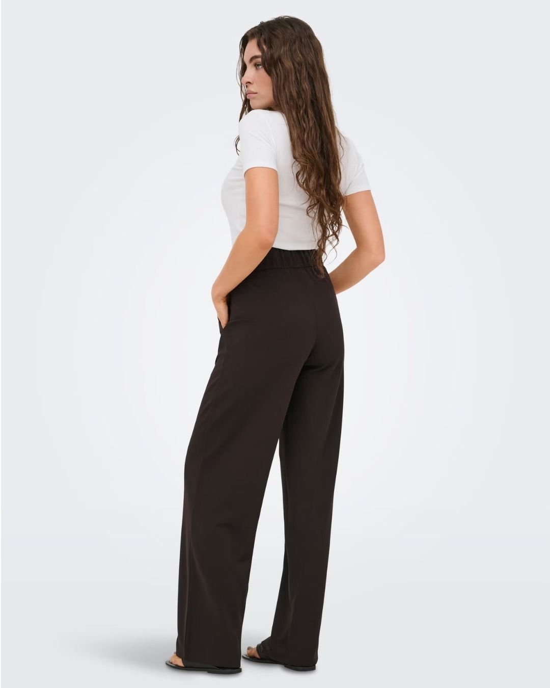 Pantaloni a gamba larga Donna Marrone Chocolate Torte 15221238 Chocolate Torte JACQUELINE DE YONG