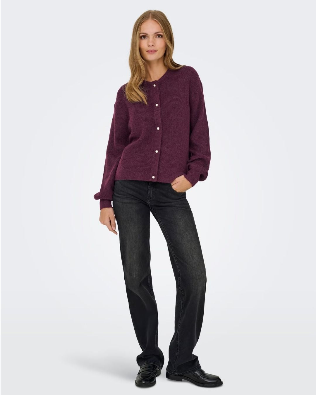 Cardigan Donna Rosso Fig 15326819 Fig MELANGE JACQUELINE DE YONG