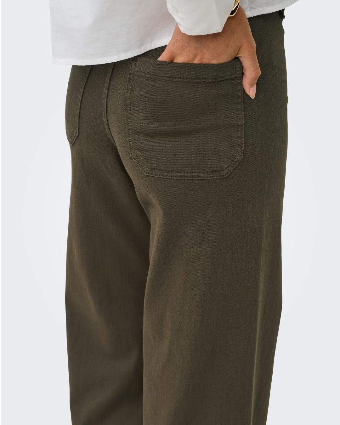 Pantaloni a gamba larga Donna Marrone Slate Black 15341269 Slate Black JACQUELINE DE YONG