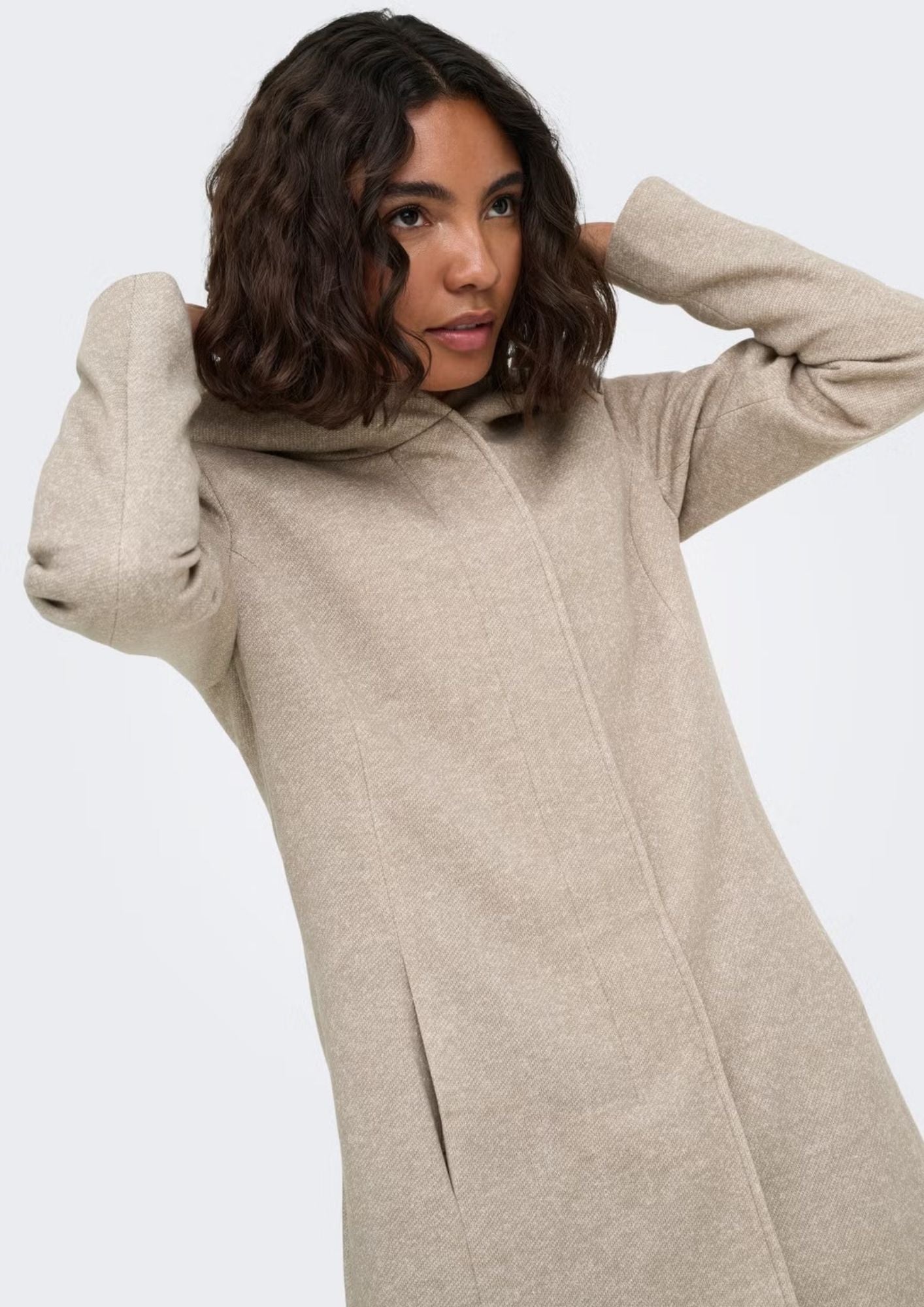 Only Cappotto Donna Sedona Beige 15142911 Fungi MELANGE ONLY
