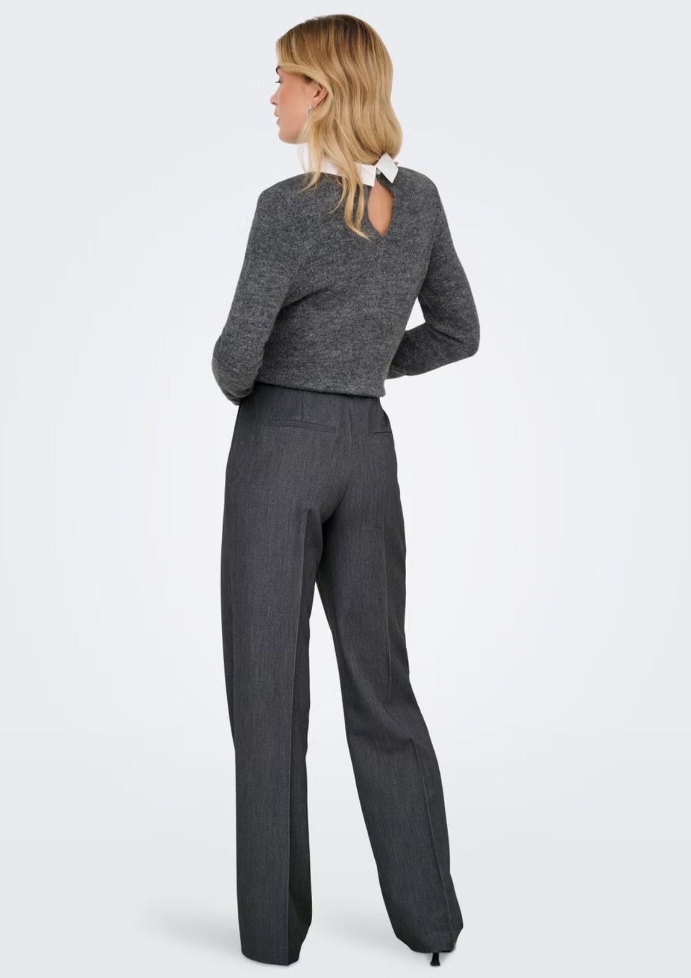 Only Pantalone Donna Hattie Grigio Scuro 15318089 Dark Grey Melange ONLY