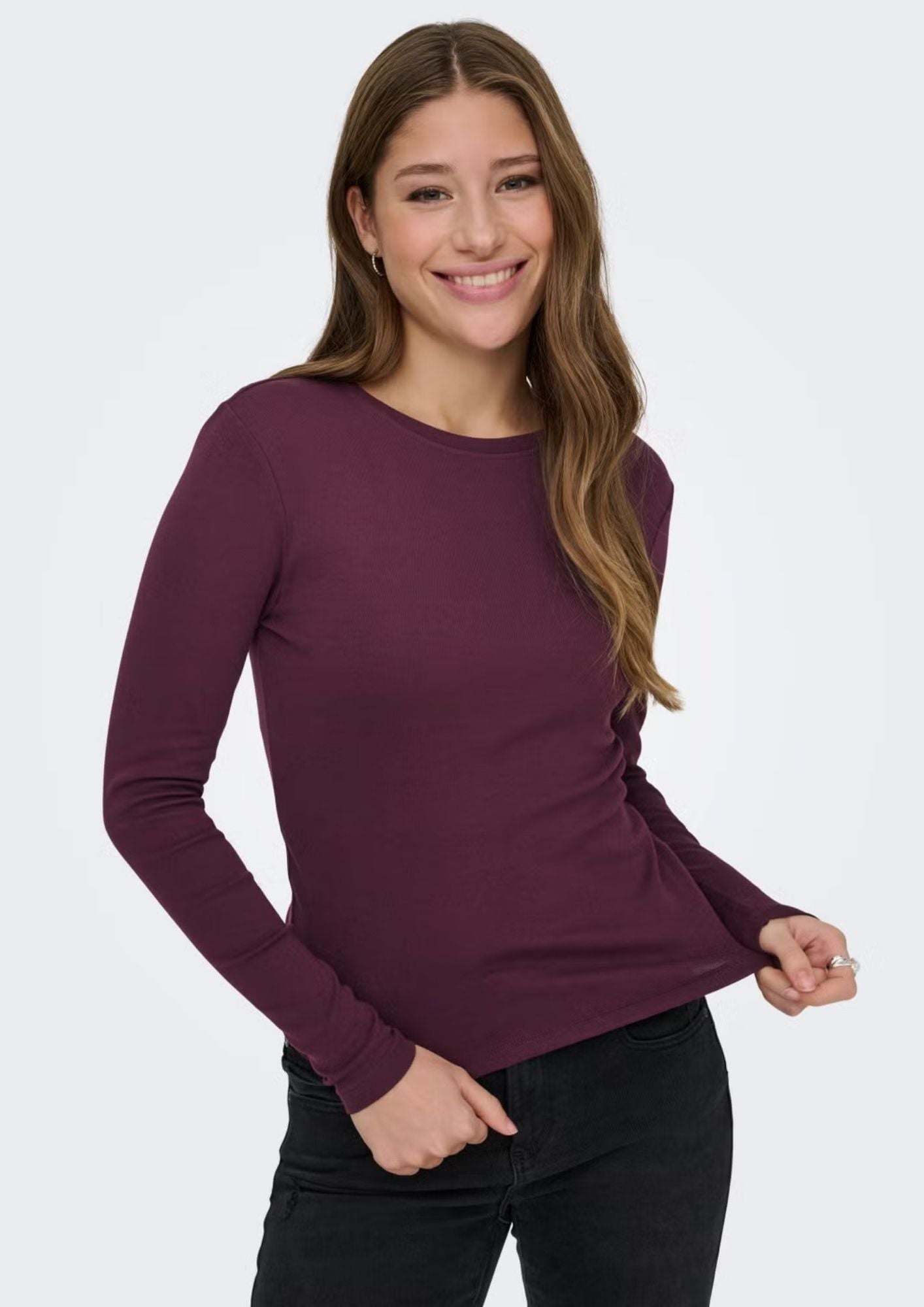 Only Maglia Donna Riley Bordeaux 15323159 Winetasting ONLY