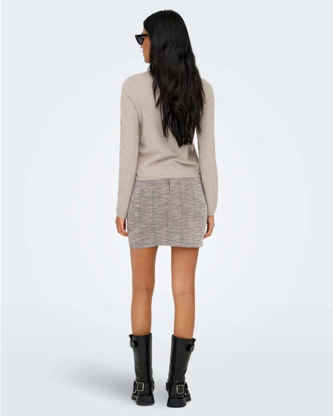 Cardigan Donna Beige 15368959 Beige Melange ONLY