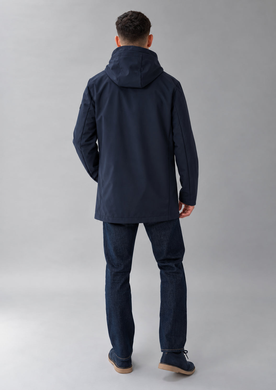 Giubbino non imbottito ispirazione parka Hug Eng Blu Navy RIMA345J F0280 888 RIHUNIK