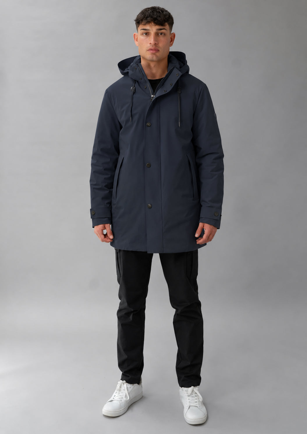 Parka non trapuntato con imbottitura intermedia Hhgh 26 Blu Navy RIMA348J F0120 888 RIHUNIK