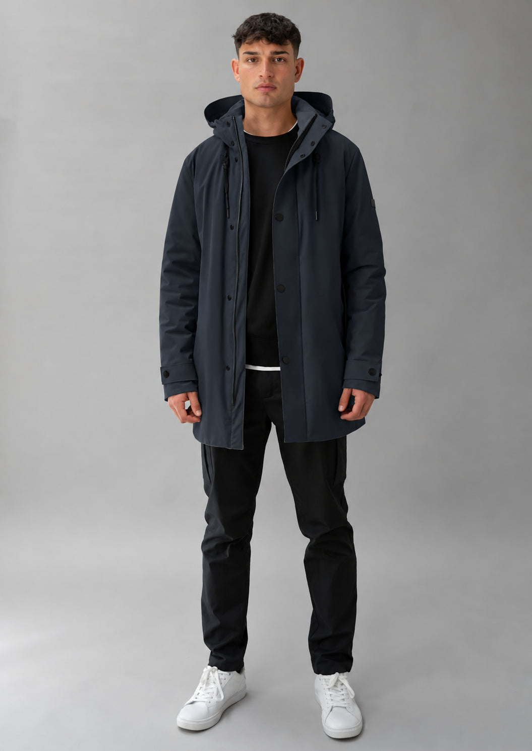 Parka non trapuntato con imbottitura intermedia Hhgh 26 Blu Navy RIMA348J F0120 888 RIHUNIK