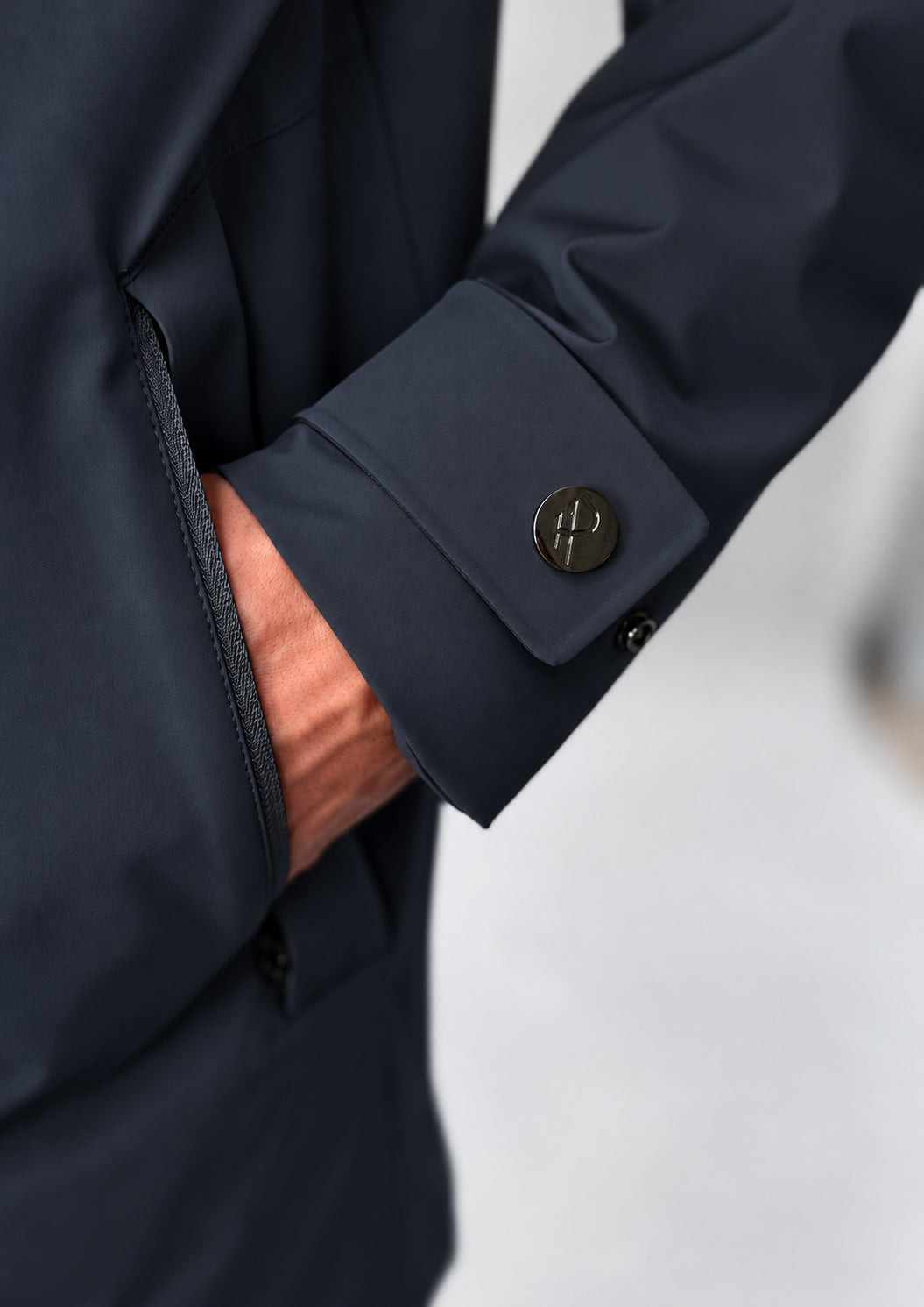 Parka non trapuntato con imbottitura intermedia Hhgh 26 Blu Navy RIMA348J F0120 888 RIHUNIK