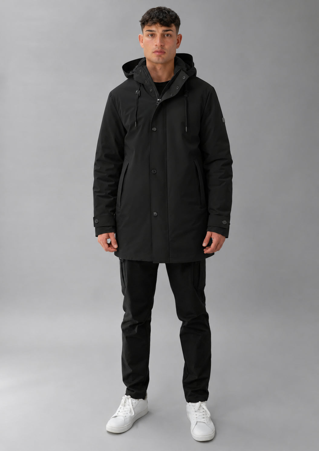 Parka non trapuntato con imbottitura intermedia Hhgh 26 Nero RIMA348J F0120 999 RIHUNIK