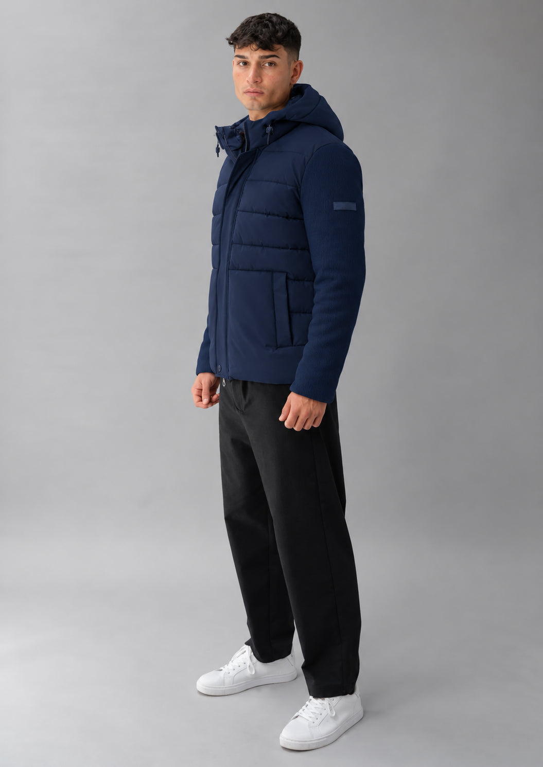 Giubbino corto con cappuccio Nivek 26 Blu Navy RIMA363J F0056 888 RIHUNIK