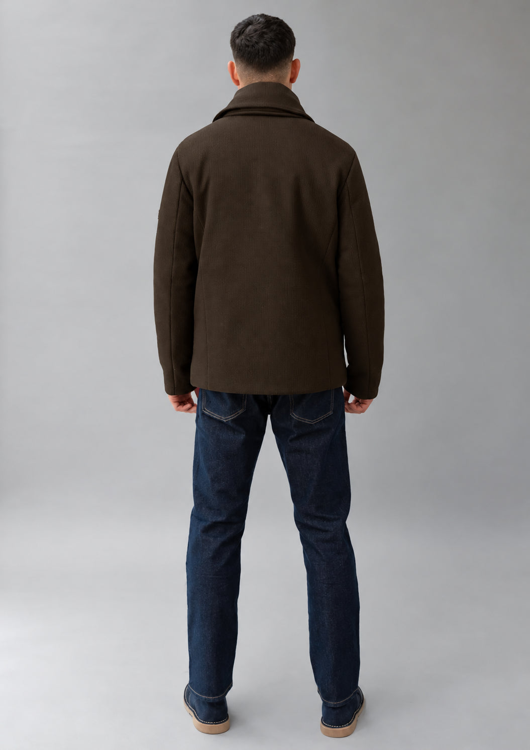 Capospalla ispirato al classico peacoat Quincey 26 Bordeaux Mill RIMA364J F0056 141 RIHUNIK