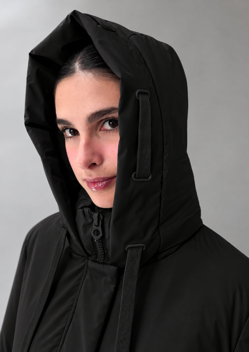 Capospalla non trapuntato con imbottitura di medio peso Tera 26 Nero RIW559J F0278 999 RIHUNIK