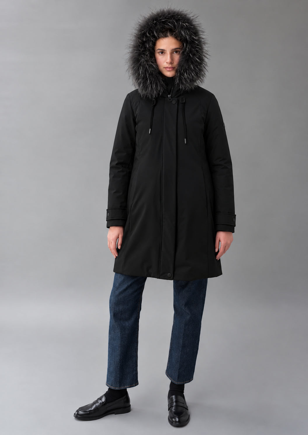 Capospalla non trapuntato con imbottitura intermedia Nizza 26 Nero RIW562J F0120 999 RIHUNIK