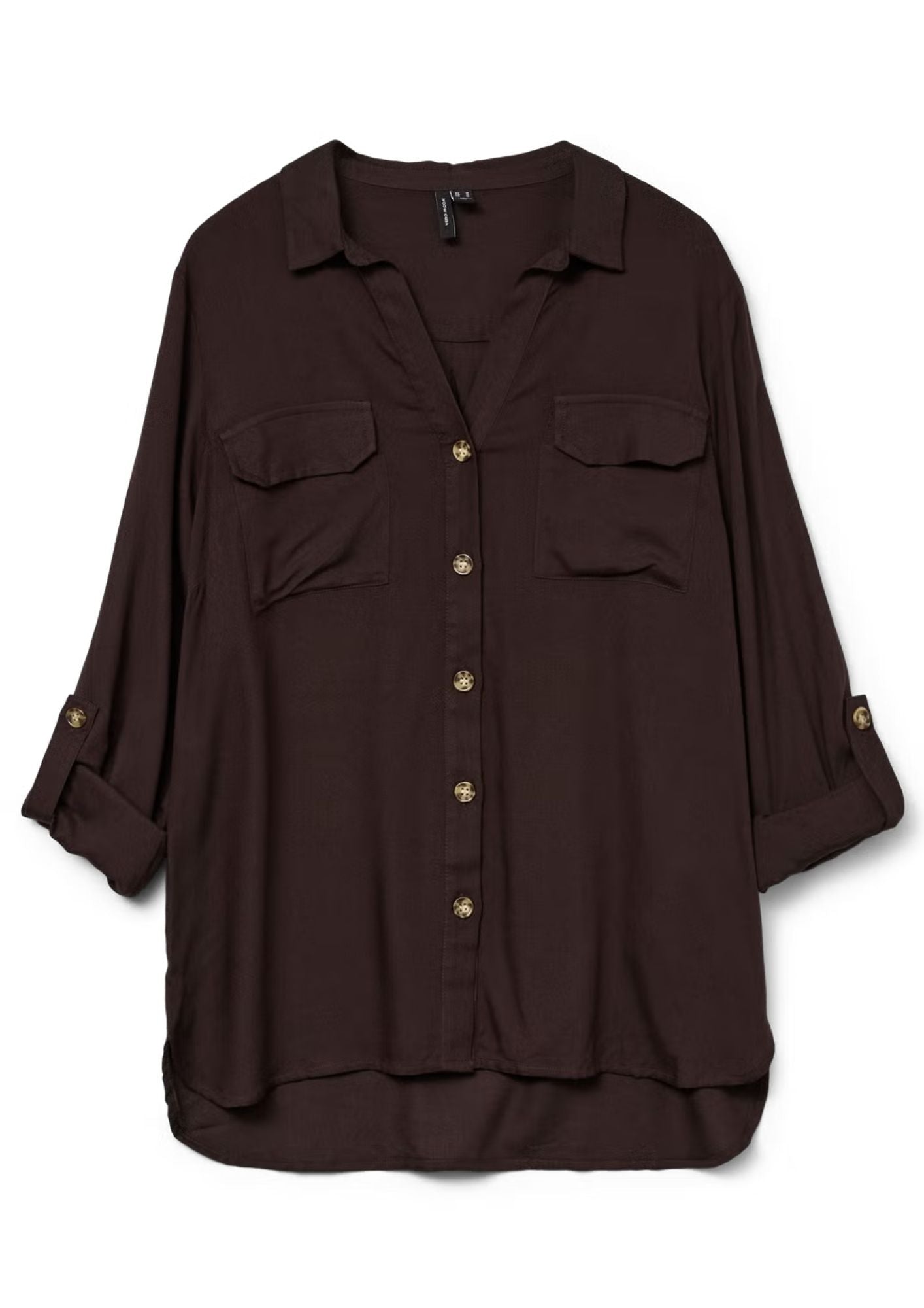 Vero Moda Camicia Donna Bumpy Marrone 10275283 Chocolate Torte VERO MODA