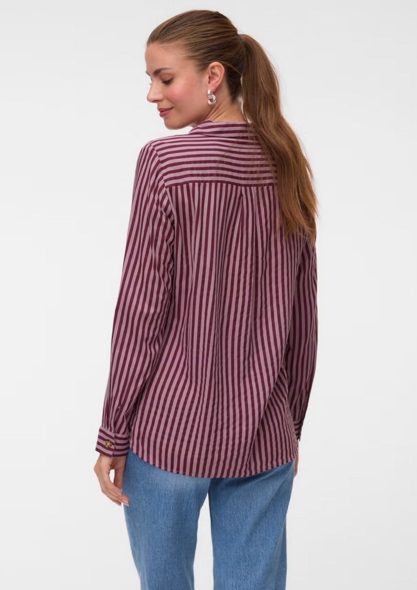 Vero Moda Camicia Donna Bumpy Viola 10275283 Windsor Wine VERO MODA