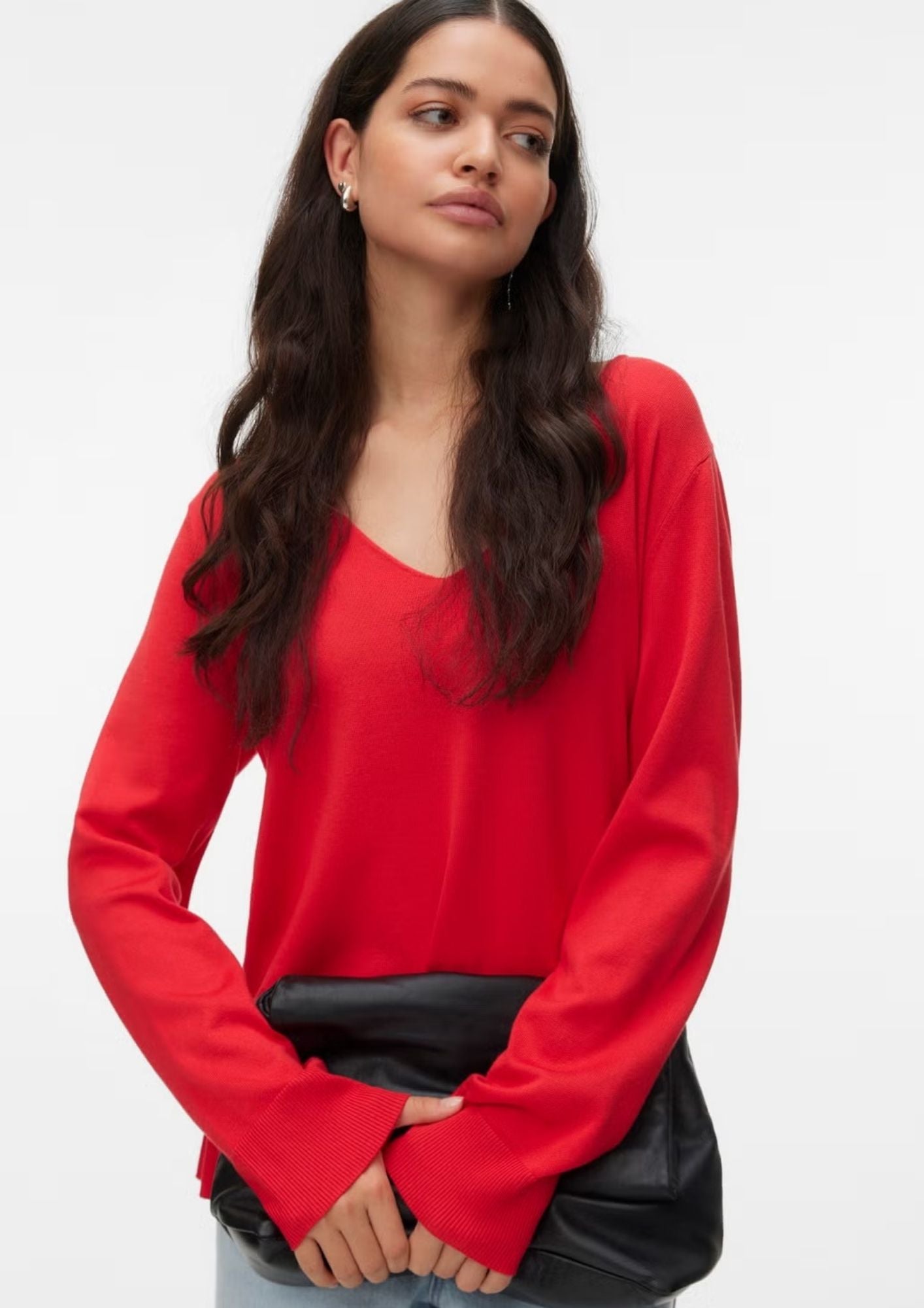Vero Moda Pullover Donna Silje Rosso 10320451 Biking Red VERO MODA