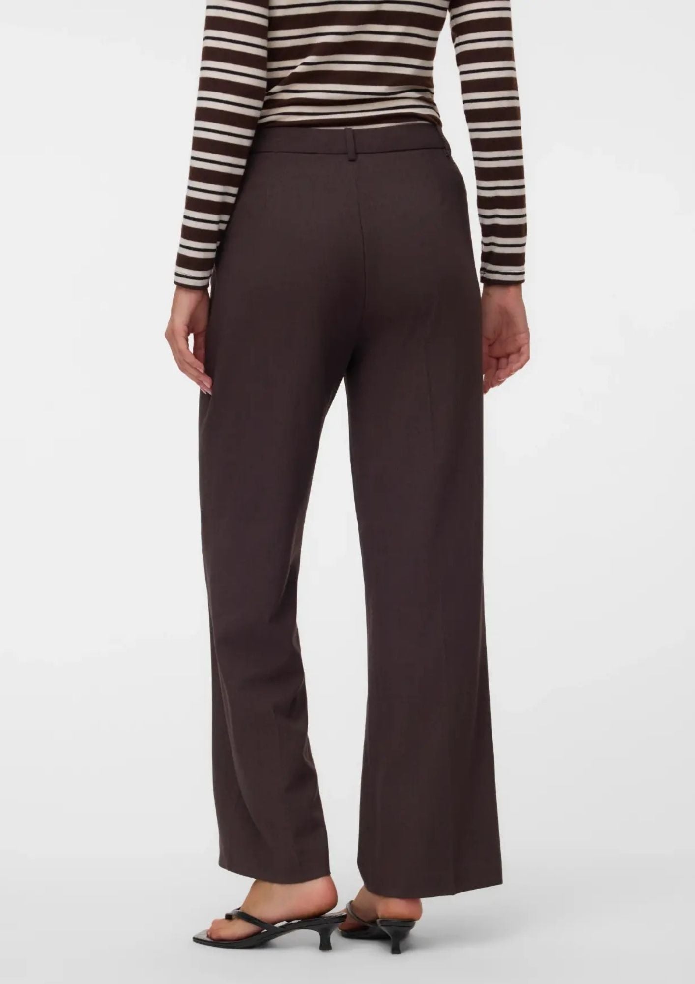 Vero Moda Pantalone Donna Texas Marrone 10334103 Chocolate Torte MELANGE VERO MODA