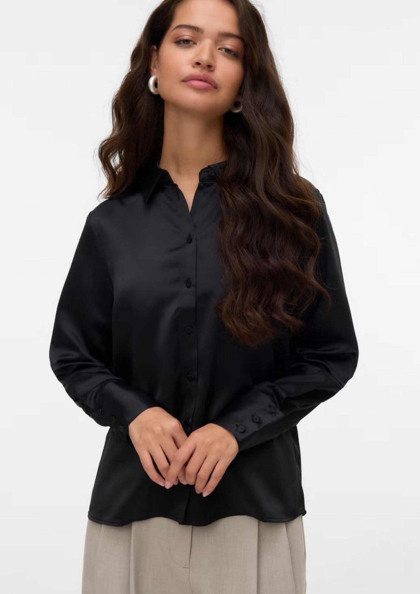 Vero Moda Camicia Donna Merle Nera 10334598 Black VERO MODA
