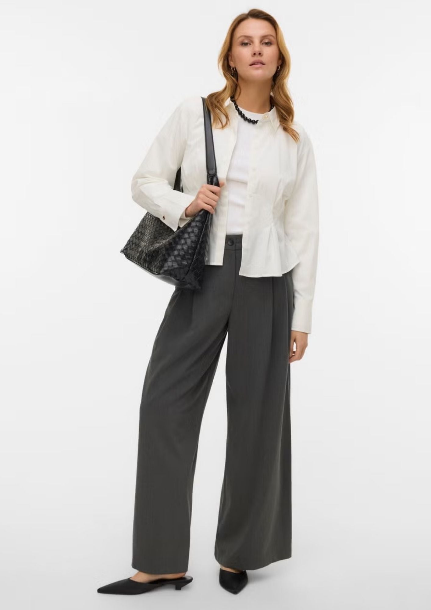 Vero Moda Pantalone Donna Stella Grigio Scuro 10346523 Dark Grey Melange VERO MODA