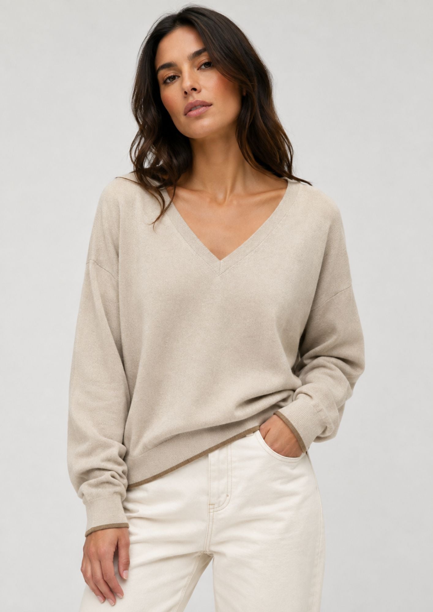 Vero Moda Pullover Donna Bella Beige 10347922 Birch VERO MODA