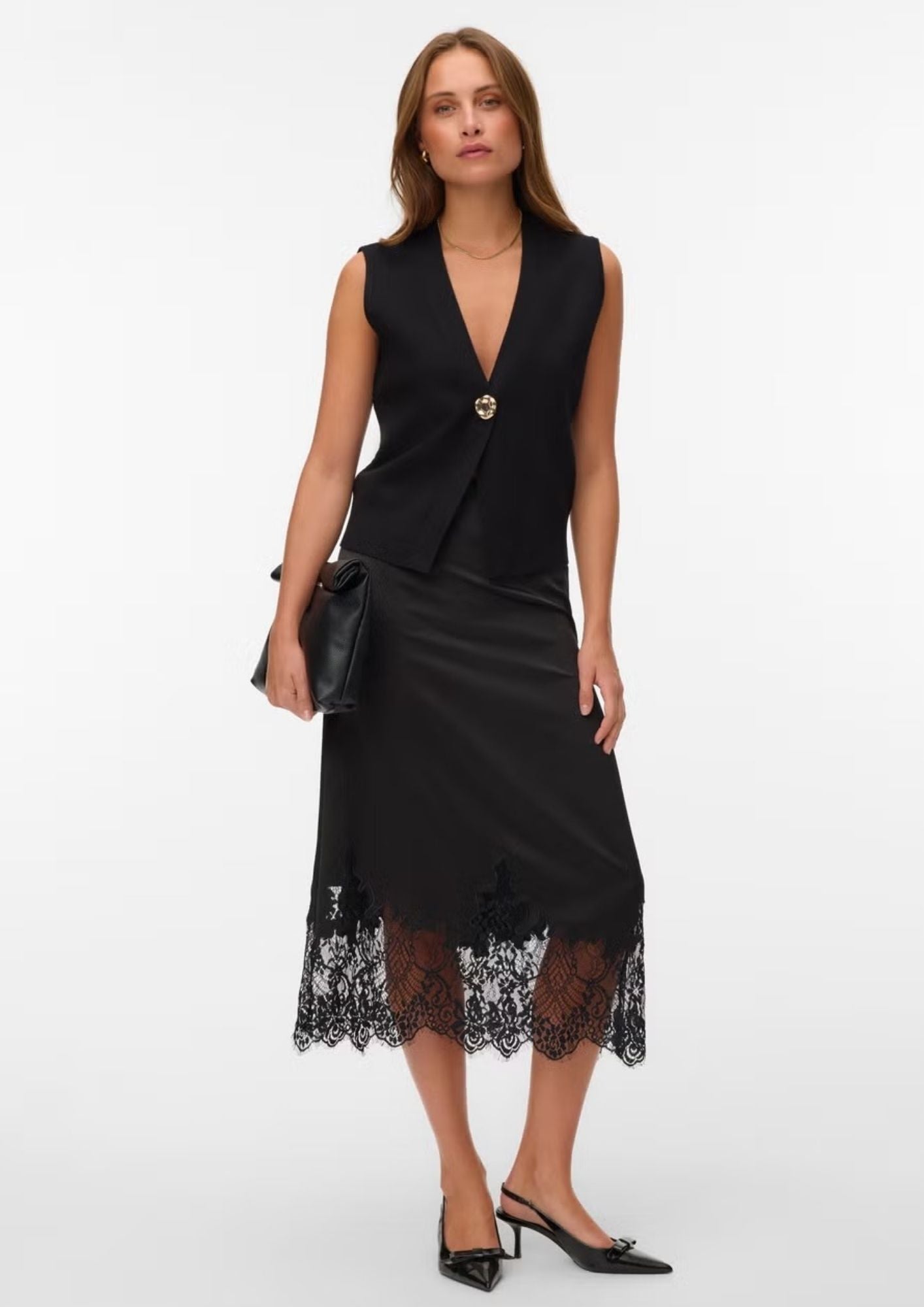 Vero Moda Gilet Donna Agueda Nero 10347996 Black VERO MODA