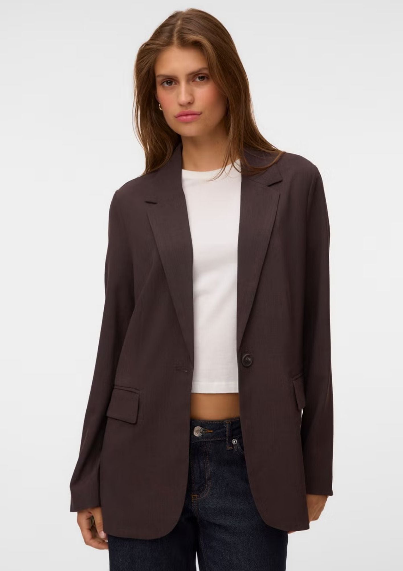 Vero Moda Giacca Donna Texas Marrone 10348823 Chocolate Torte MELANGE VERO MODA