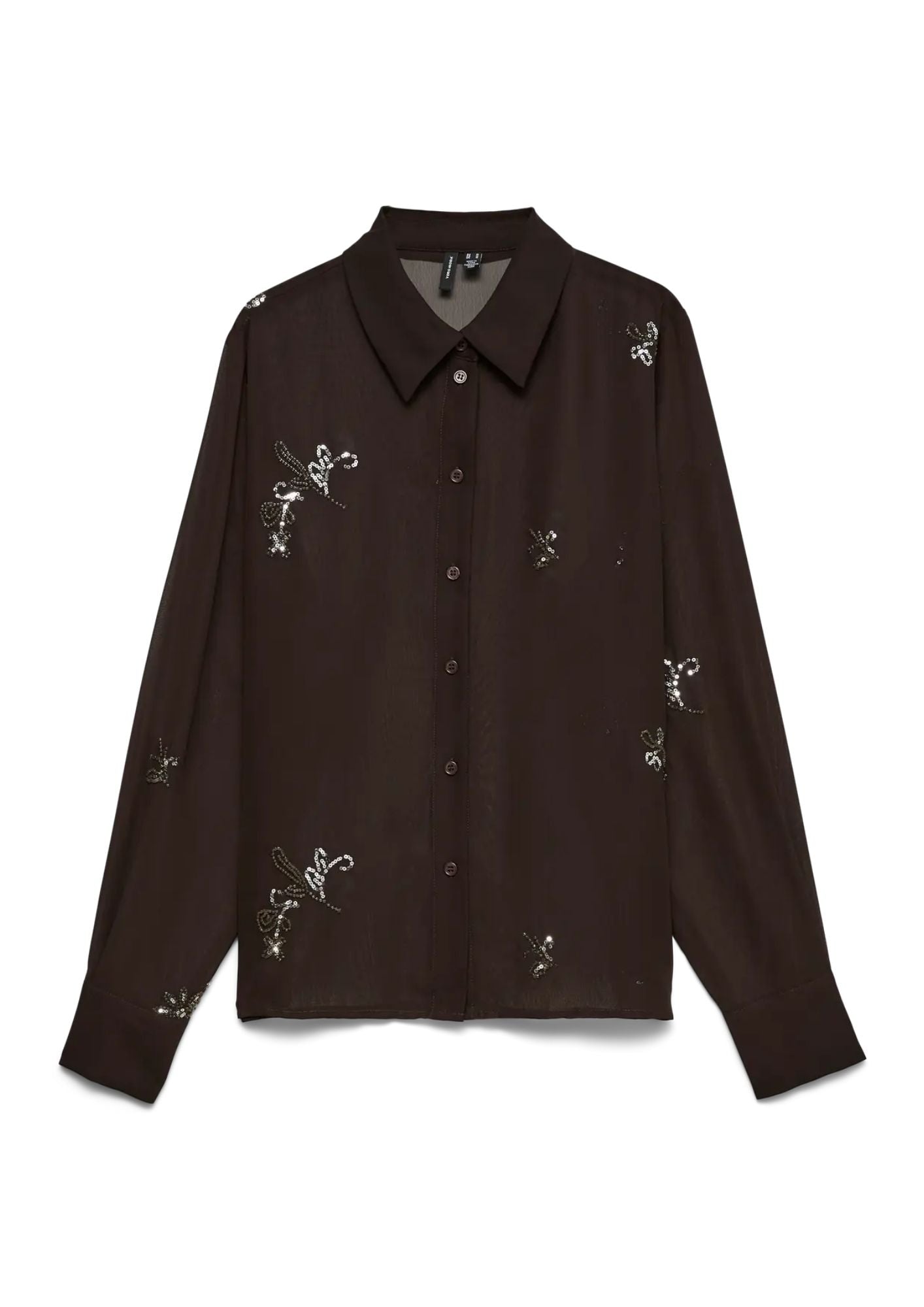 Camicia Donna Gilma Marrone 10351533 Chocolate Torte Pearls VERO MODA