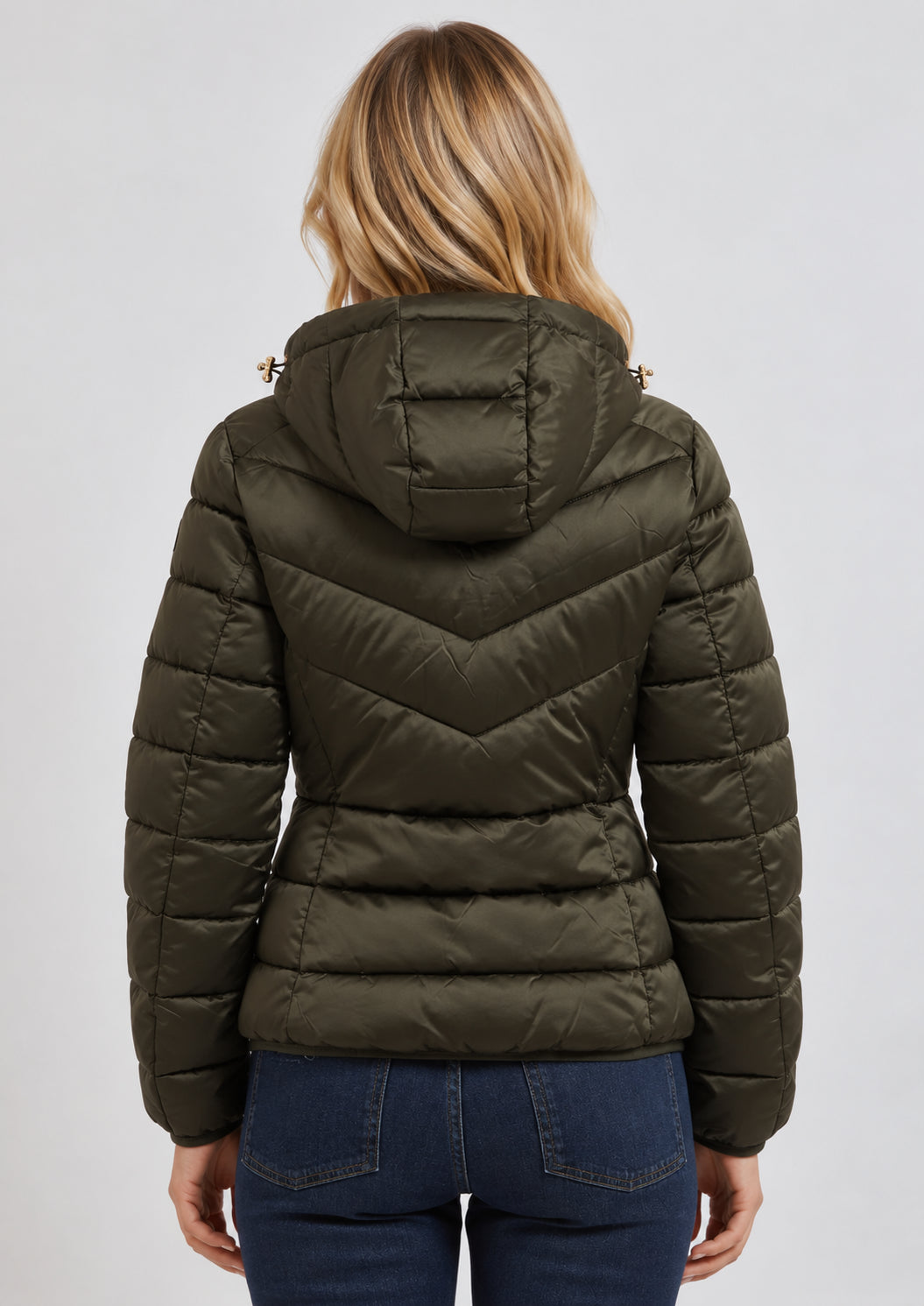 Giubbotto corto con cappuccio Verde Militare J007 M500 0979 YES ZEE