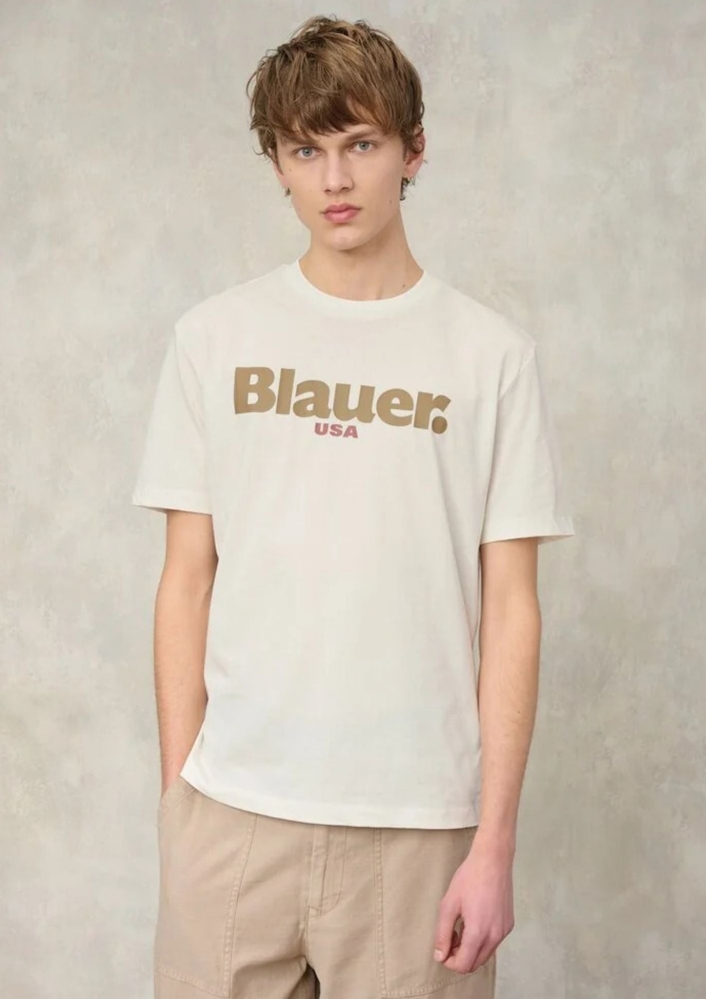 Blauer T-Shirt Uomo Ernst Bianco Neve BLUH02299 7439 102 BLAUER