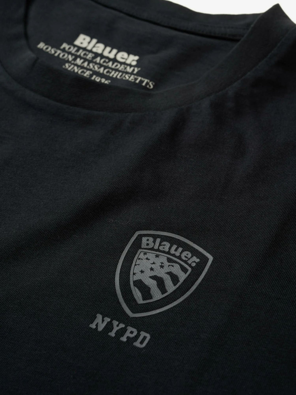 Blauer T-Shirt Uomo Nera Logo In Tono Eutaw BLUH02302 7439 999 BLAUER