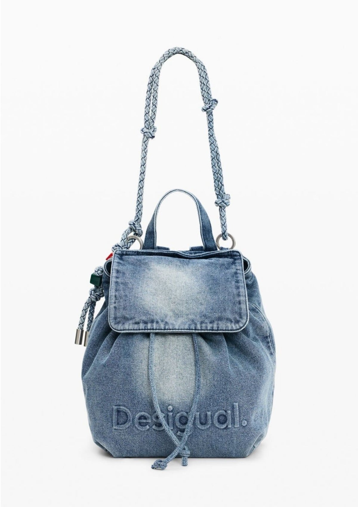 Desigual Zaino Donna Backhalf Logo Denim Luena Mini Denim Chiaro 26SAKD07 5005 DESIGUAL