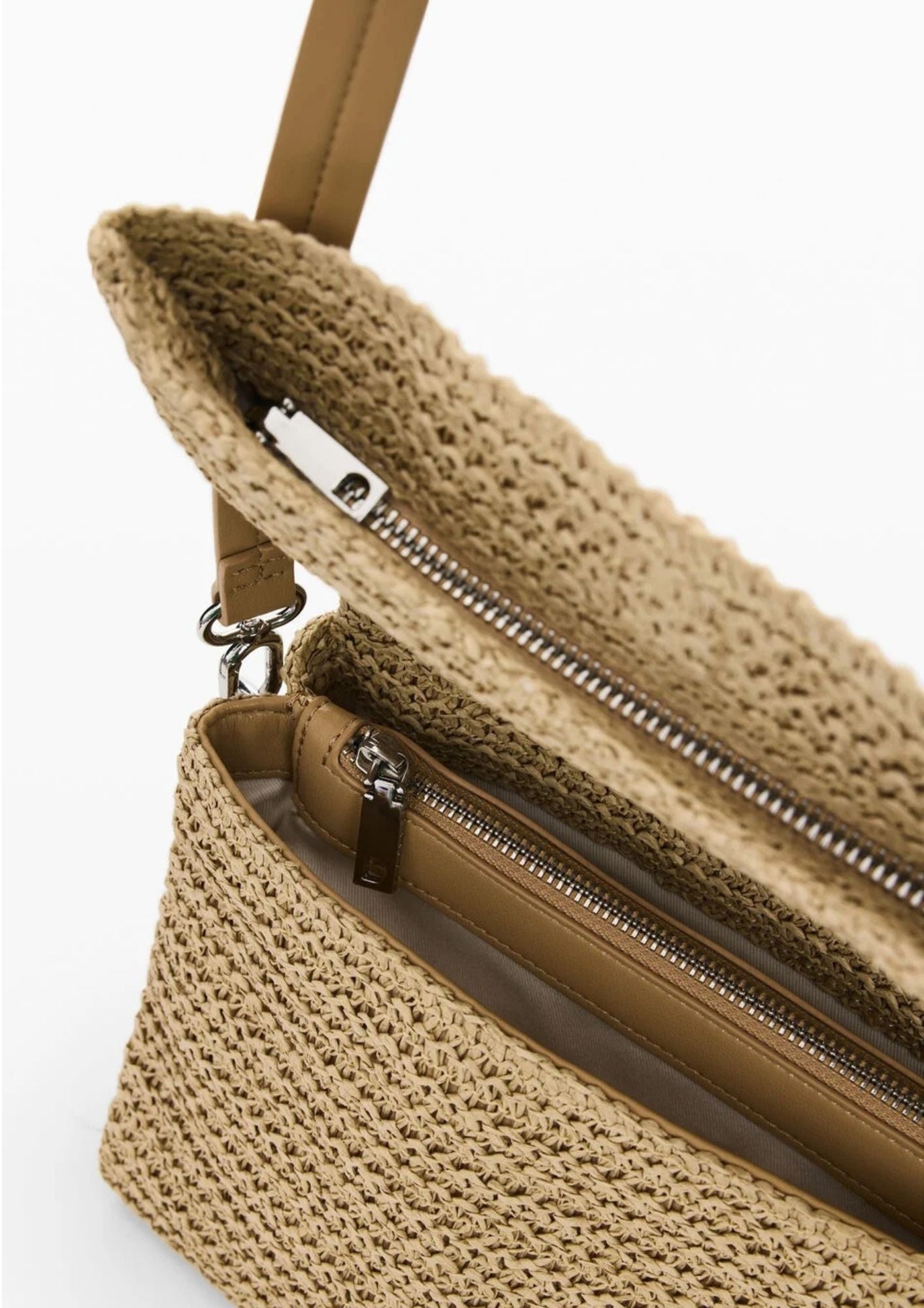 Desigual Borsa Donna Bag Half Logo Raffia Venecia Beige 26SAXO03 1014 DESIGUAL