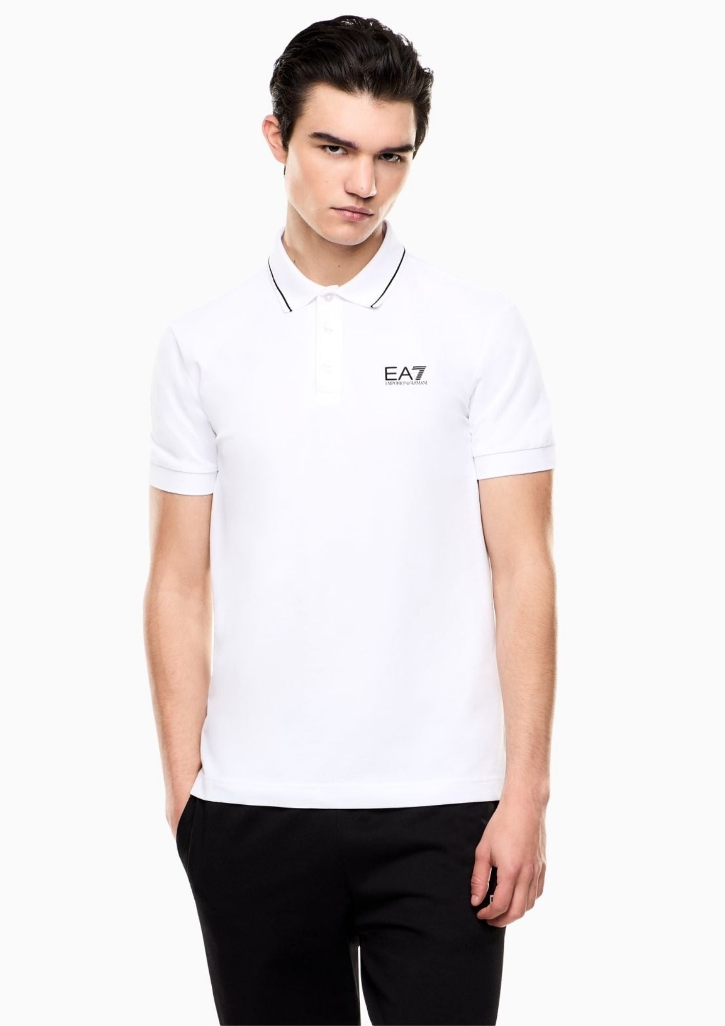EA7 Emporio Armani Polo Uomo Bianca 8NPF16 PJVUZ 1100 EA7 EMPORIO ARMANI
