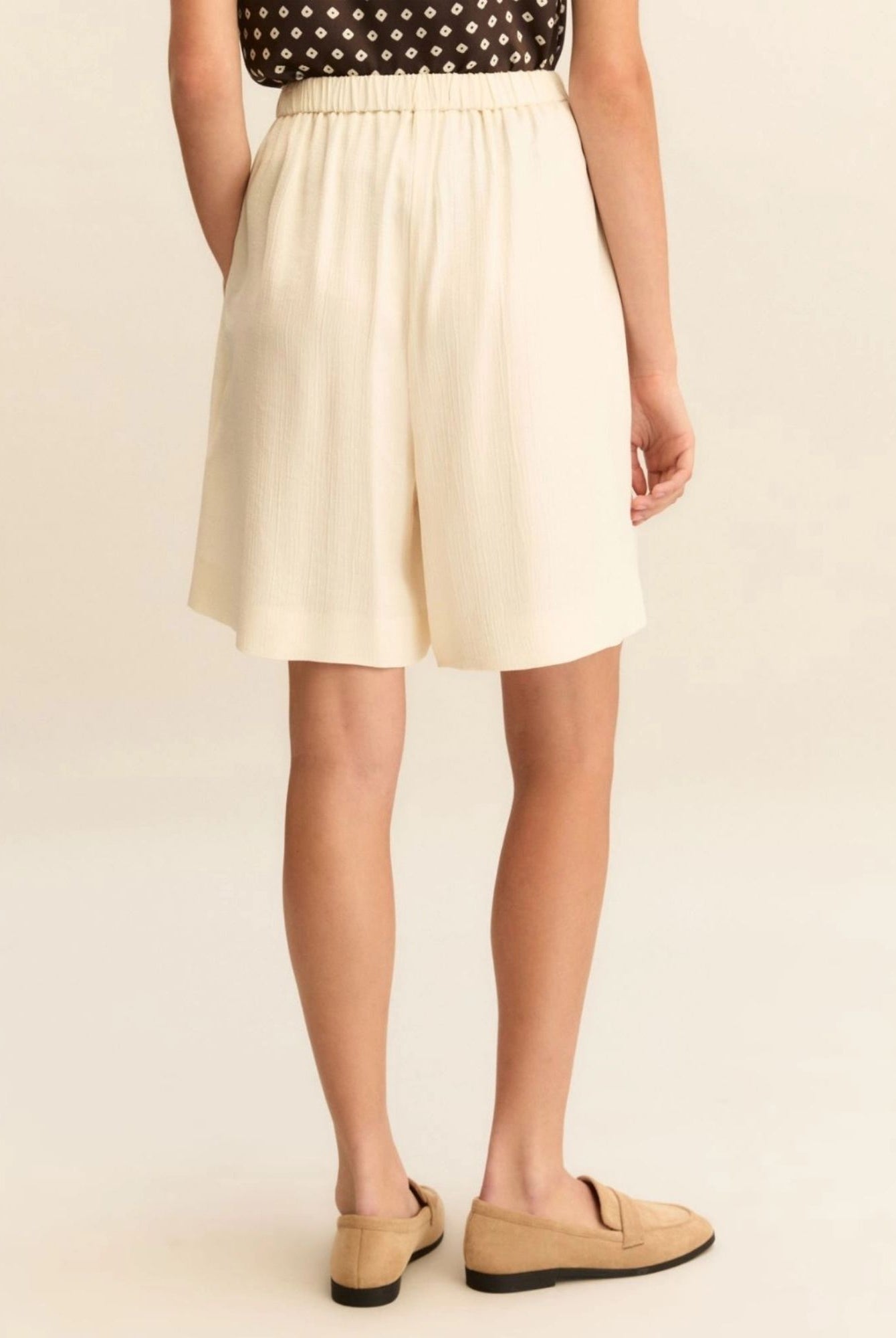Emme Marella Bermuda Donna Emmlamine Bianco Lana 2615141021200 001 EMME MARELLA