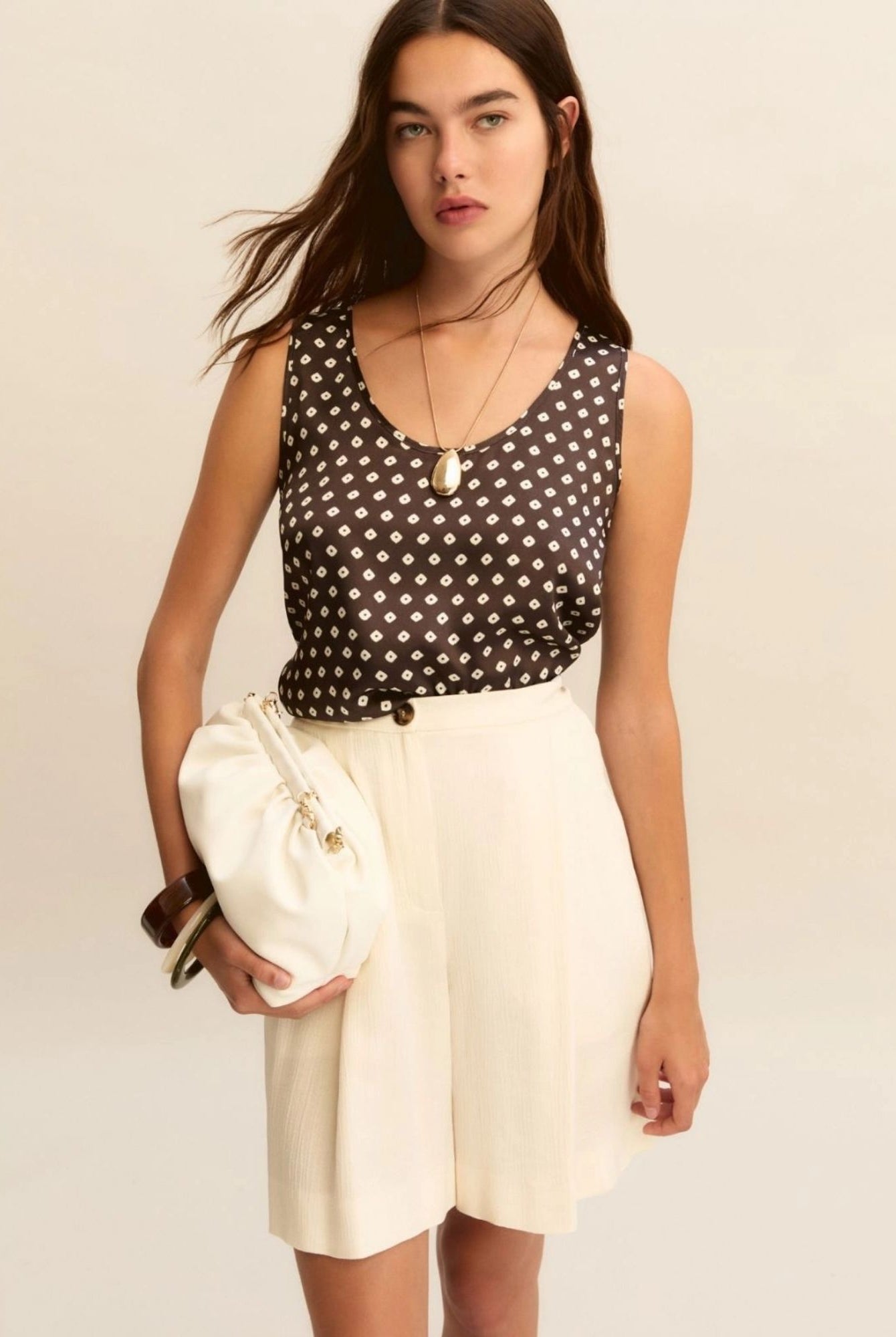 Emme Marella Bermuda Donna Emmlamine Bianco Lana 2615141021200 001 EMME MARELLA