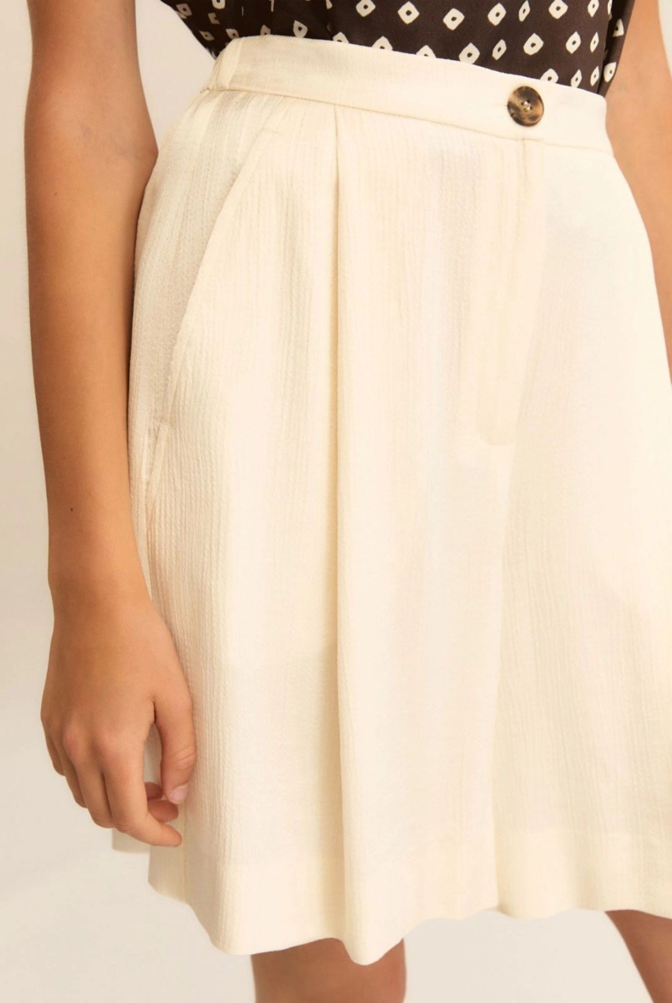 Emme Marella Bermuda Donna Emmlamine Bianco Lana 2615141021200 001 EMME MARELLA