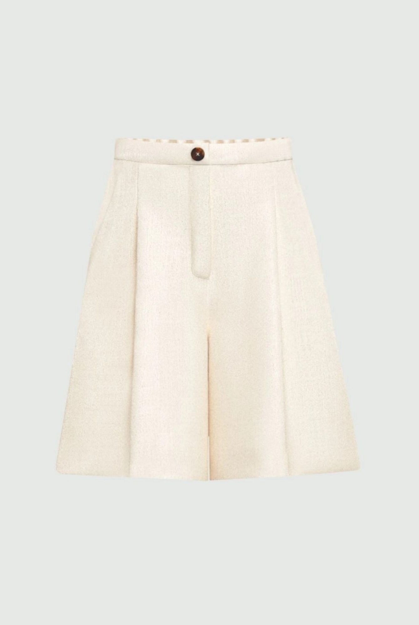 Emme Marella Bermuda Donna Emmlamine Bianco Lana 2615141021200 001 EMME MARELLA