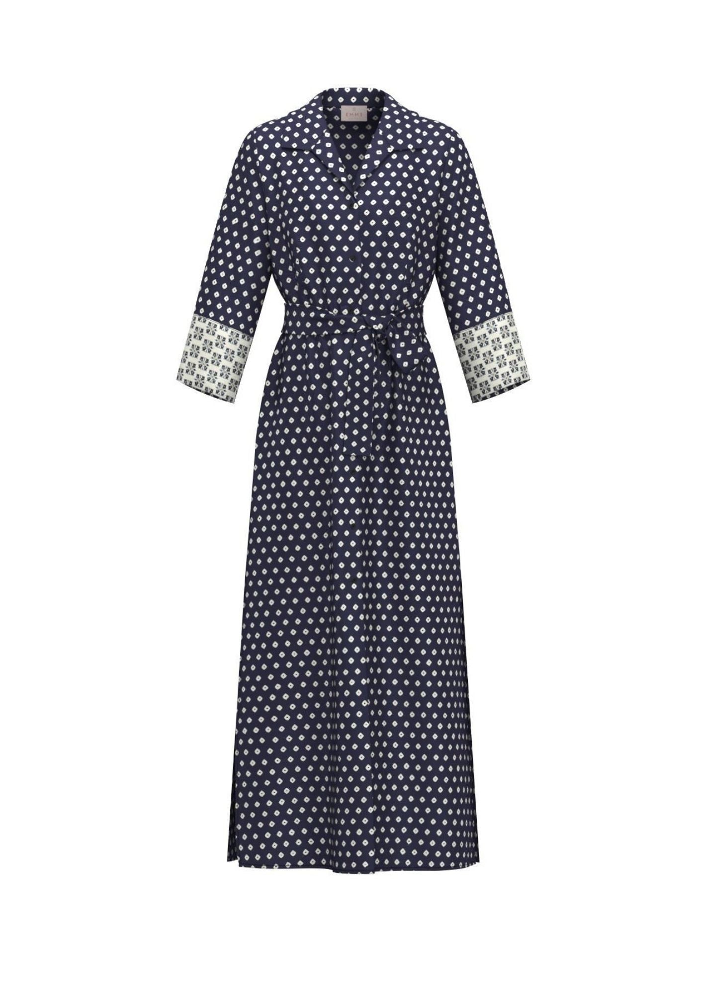 Emme Marella Abito Donna Emmfolgore Blu Rombi 2615221101200 009 EMME MARELLA