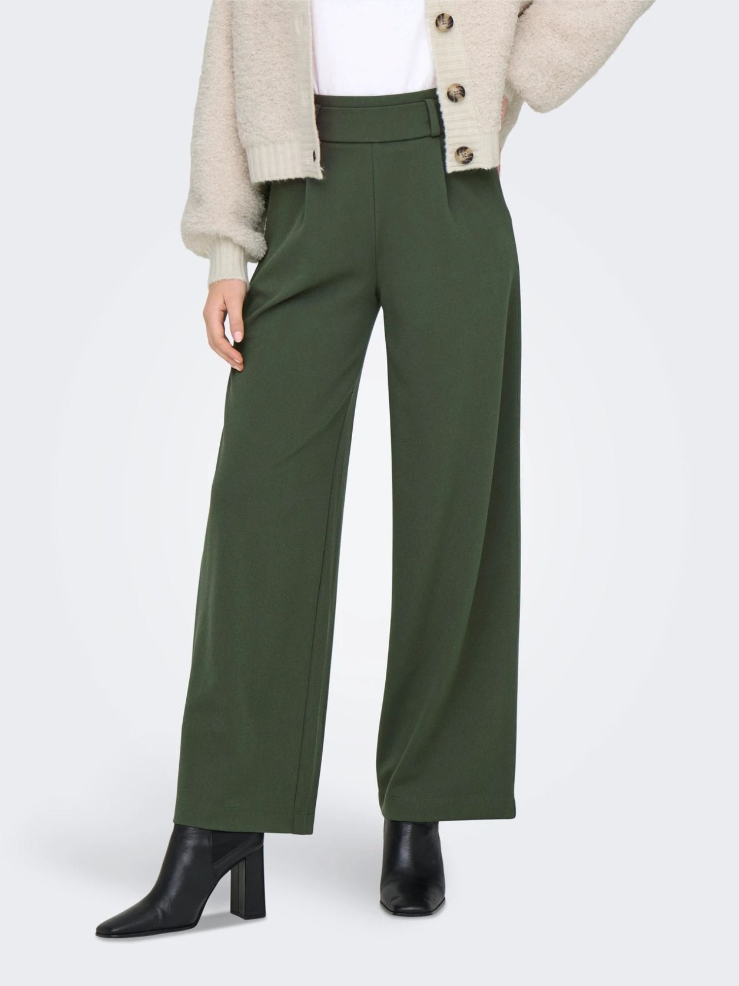 Jacqueline De Yong Pantaloni Donna Wide Fit Kambaba Jdygeggo 15208430 Kambaba BLACK BUTTONS JACQUELINE DE YONG