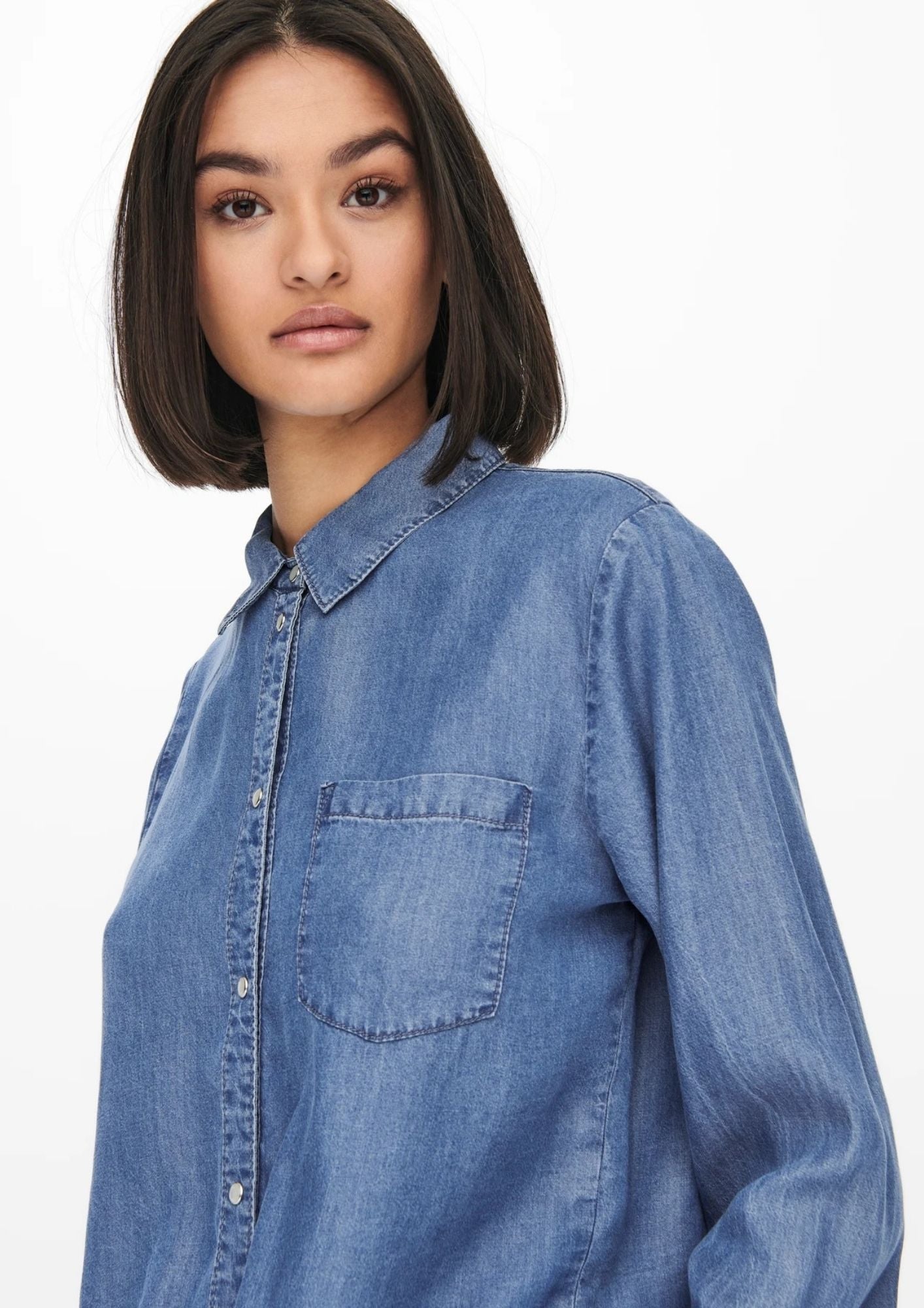 Jacqueline De Yong Camicia Donna Jasper Blu Medio Denim 15252957 Medium Blue Denim JACQUELINE DE YONG