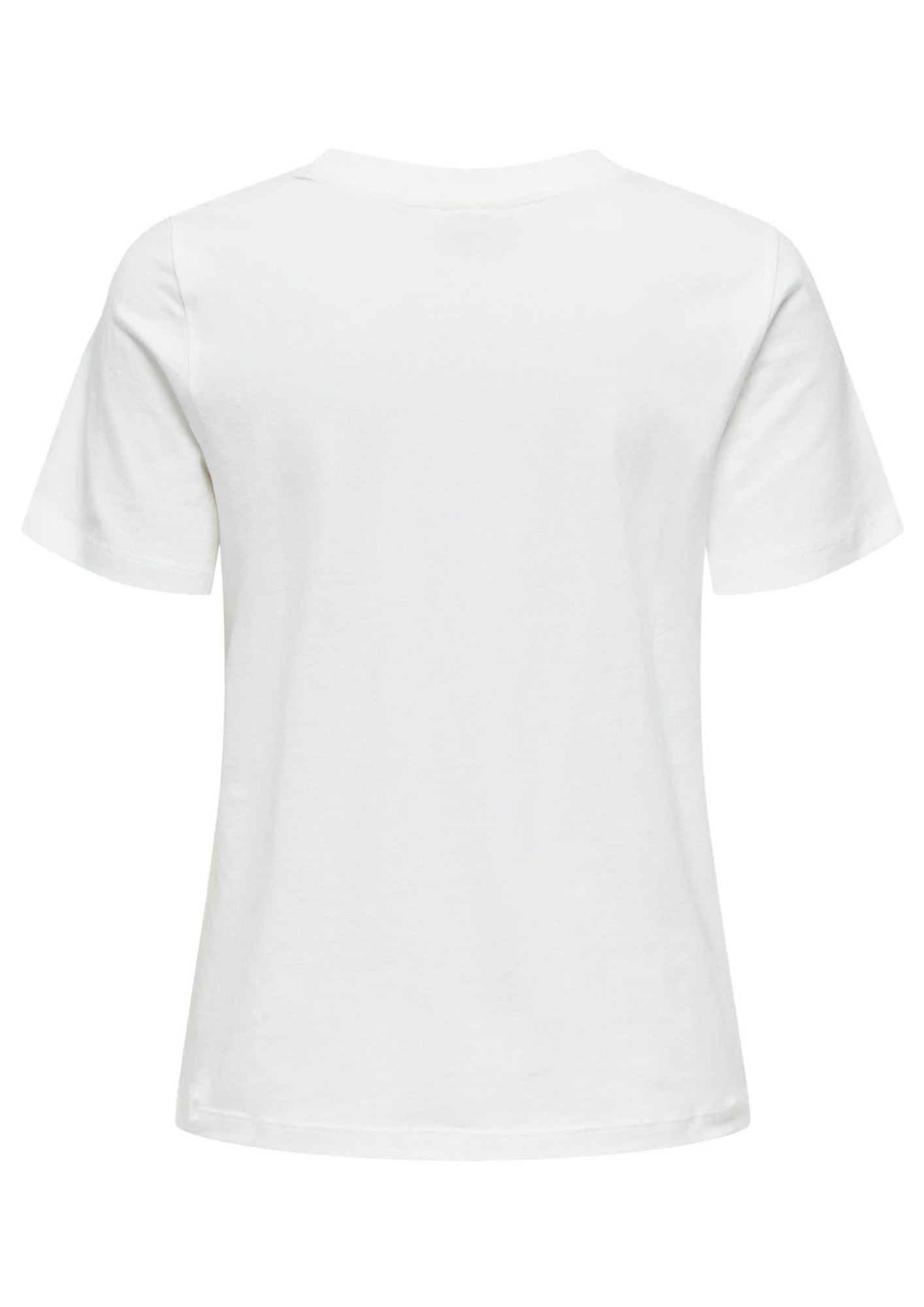 Jacqueline De Yong T-Shirt Donna Pisa Bianca con Cuore 15298612 Cloud Dancer BITTERSWEET HEART JACQUELINE DE YONG