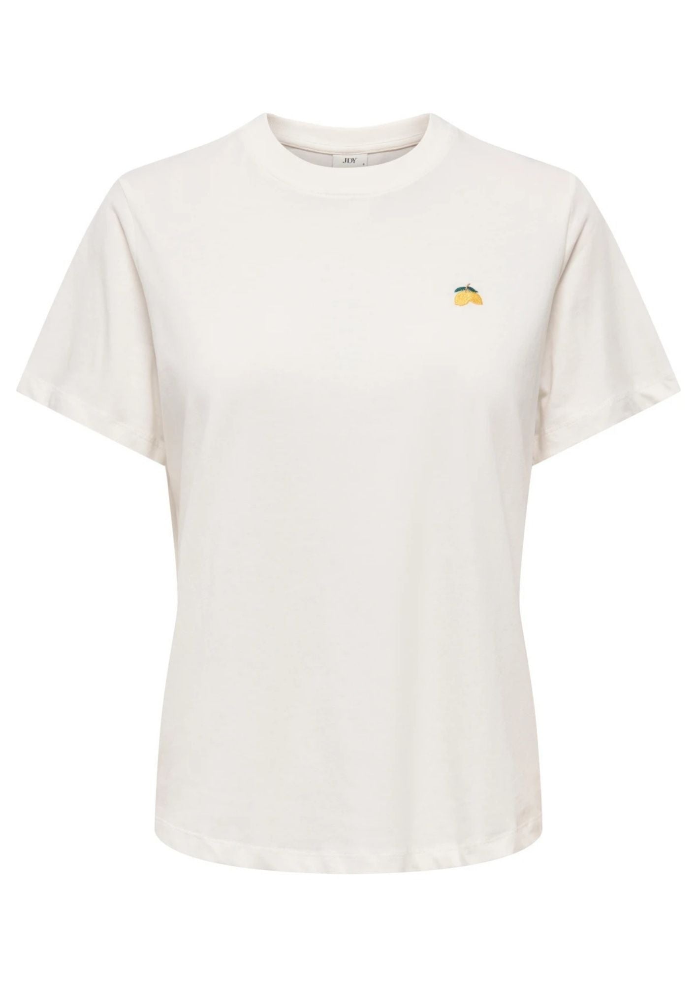 Jacqueline De Yong T-Shirt Donna Pisa Bianca con Limone 15298612 Cloud Dancer LEMON JACQUELINE DE YONG