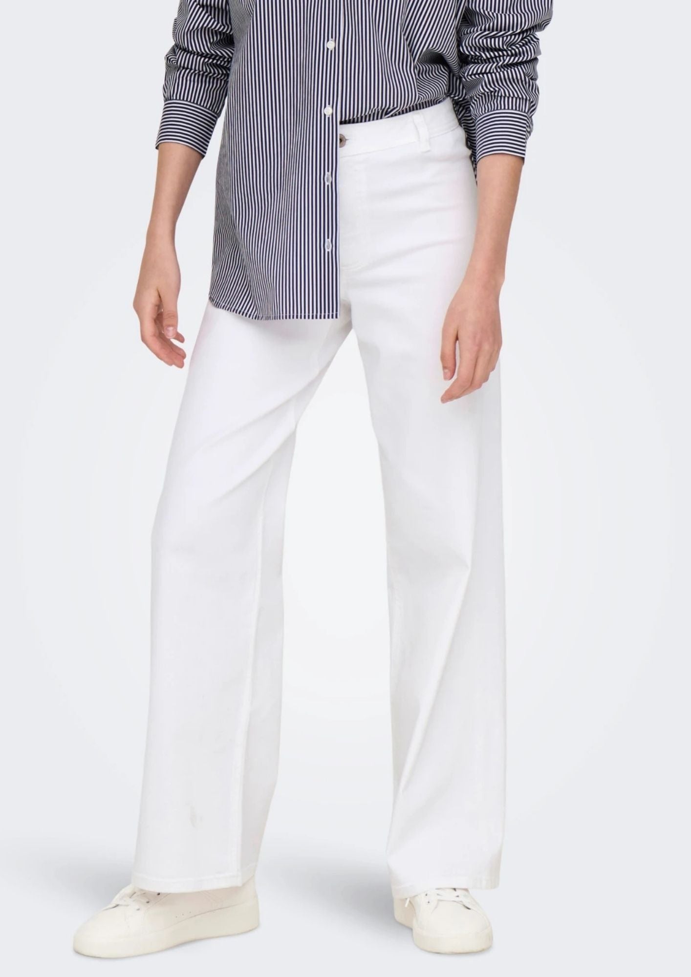 Jacqueline De Yong Pantalone Donna Iris Bianco 15341269 White JACQUELINE DE YONG