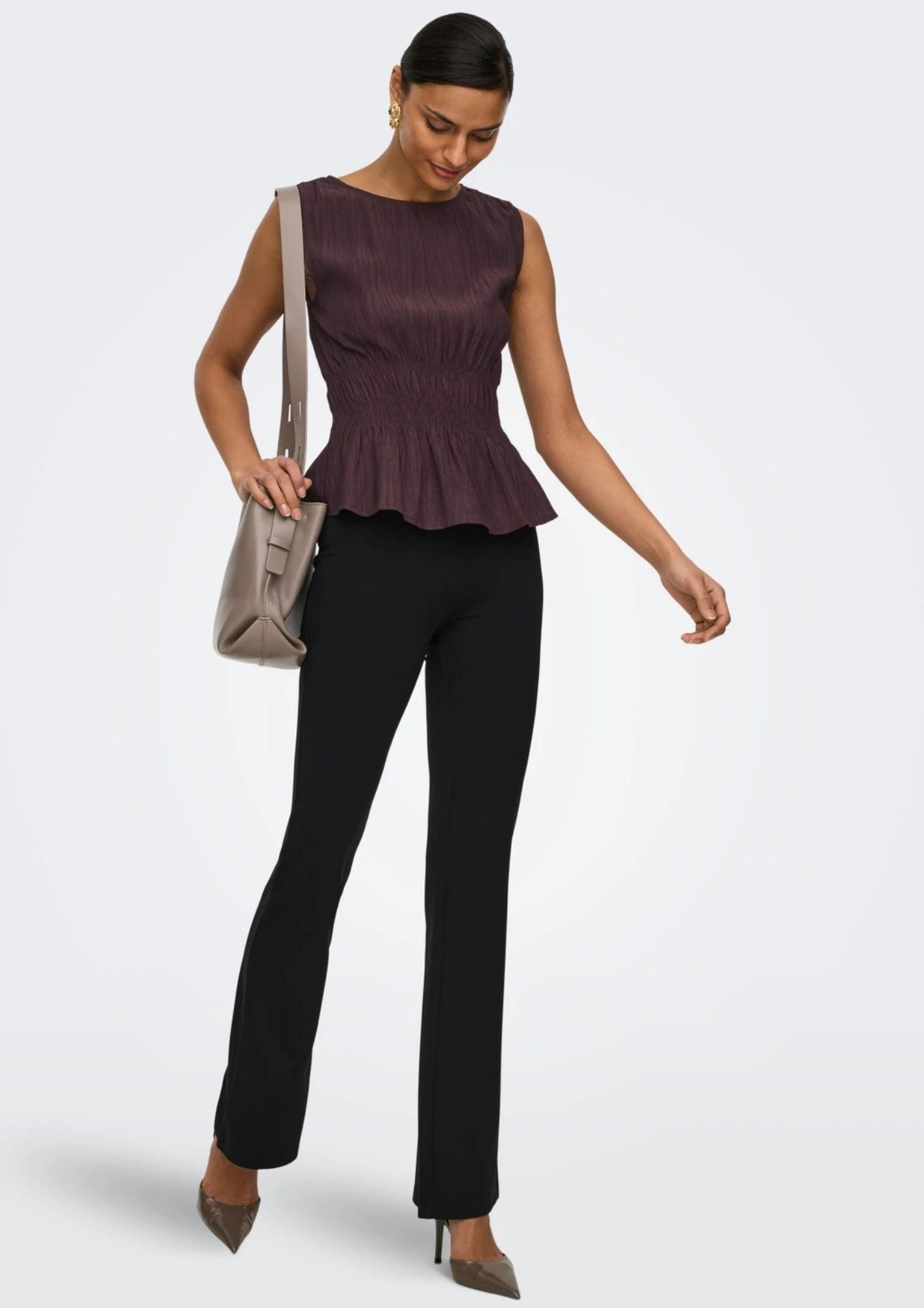 Jacqueline De Yong Pantalone Donna New Nero 15372807 Black JACQUELINE DE YONG