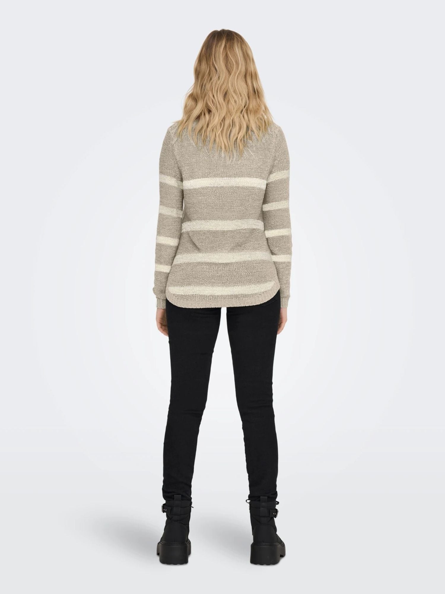 Only Maglia Donna Simply Taupe Onlgeena 15113356 Simply Taupe Eggnog ONLY