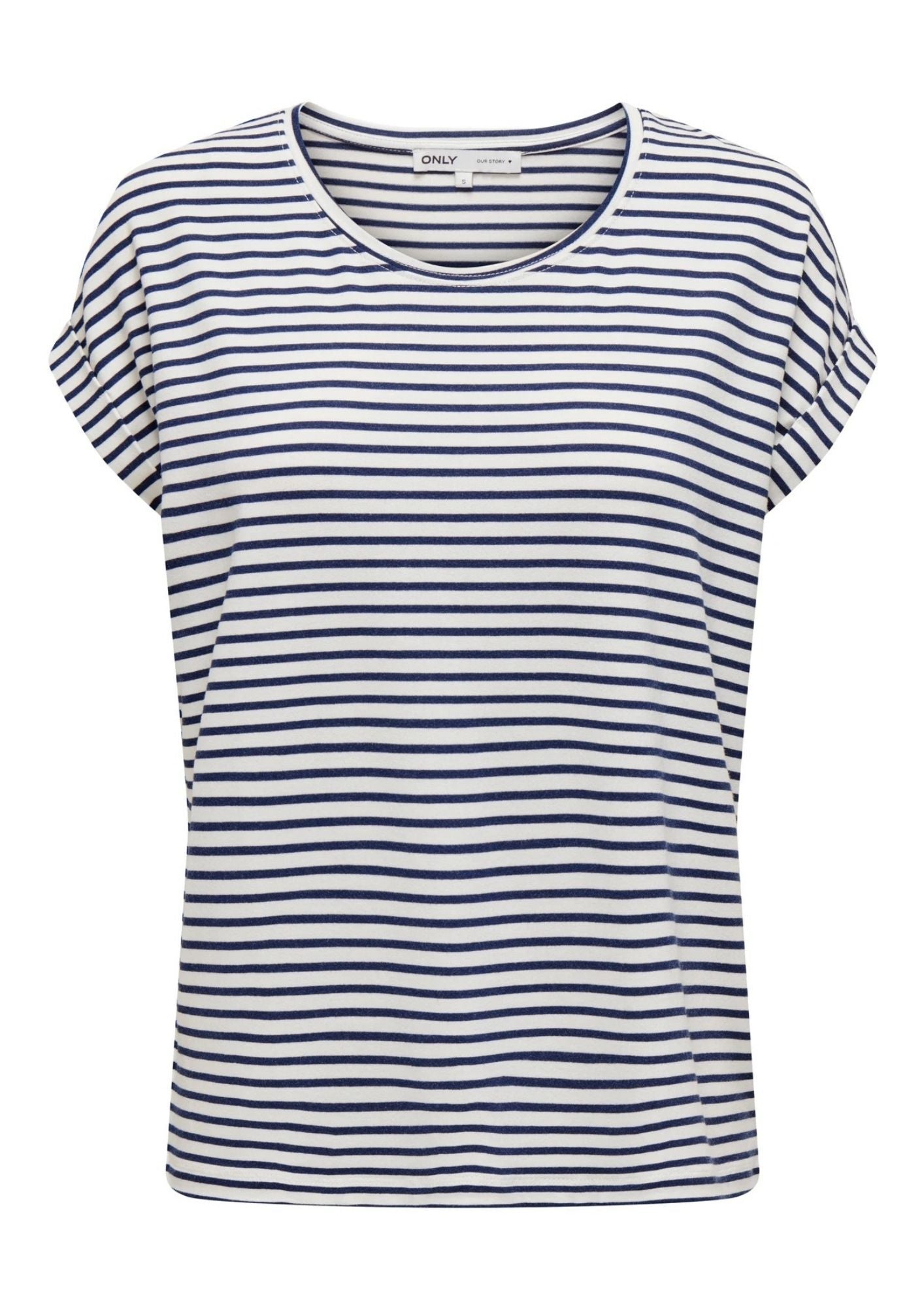 Only T-Shirt Donna Moster Bianca e Blu Naval Accademy 15206243 Naval Academy ONLY