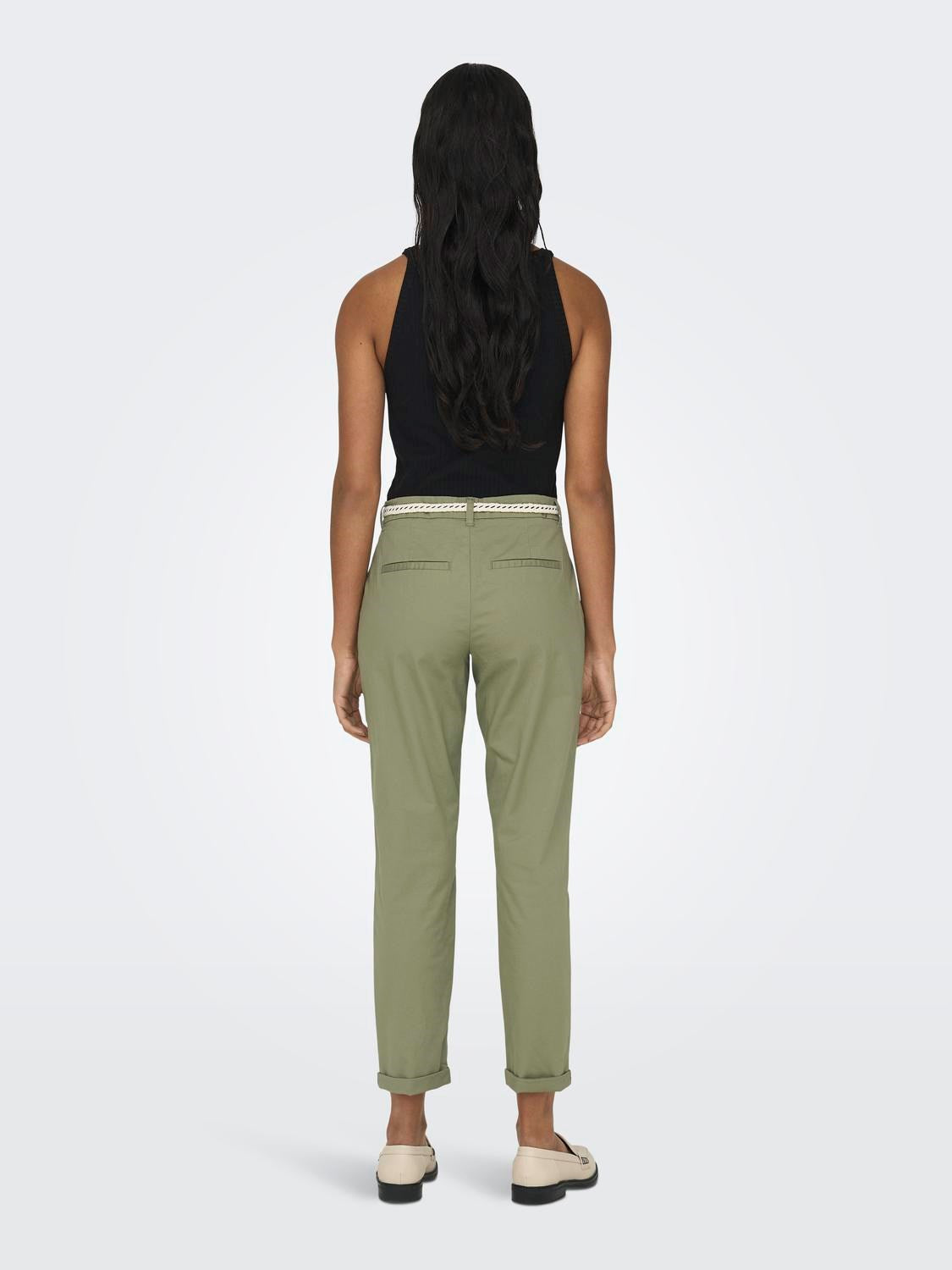 Only Pantalone Donna Biana Verde Oliva 15218519 Smokey Olive ONLY