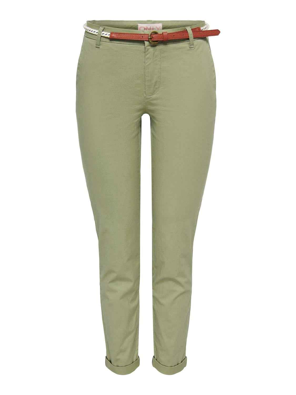 Only Pantalone Donna Biana Verde Oliva 15218519 Smokey Olive ONLY