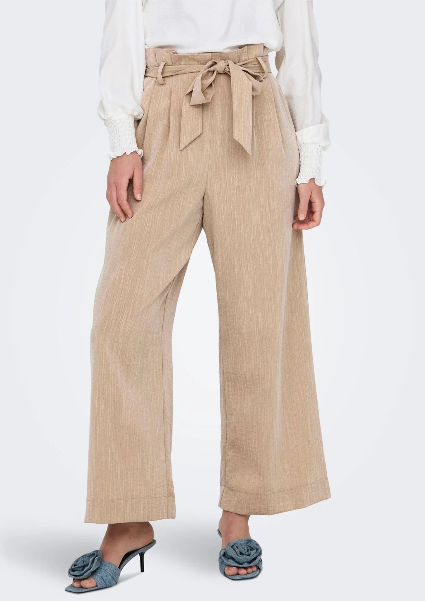 Only Pantalone Donna Marsa Beige Safari 15269628 Safari MELANGE ONLY